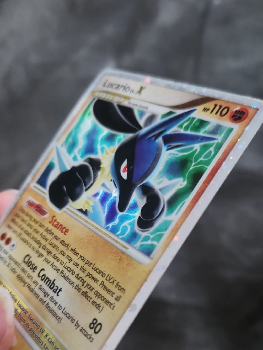 Lucario Holographic Card Pokemon